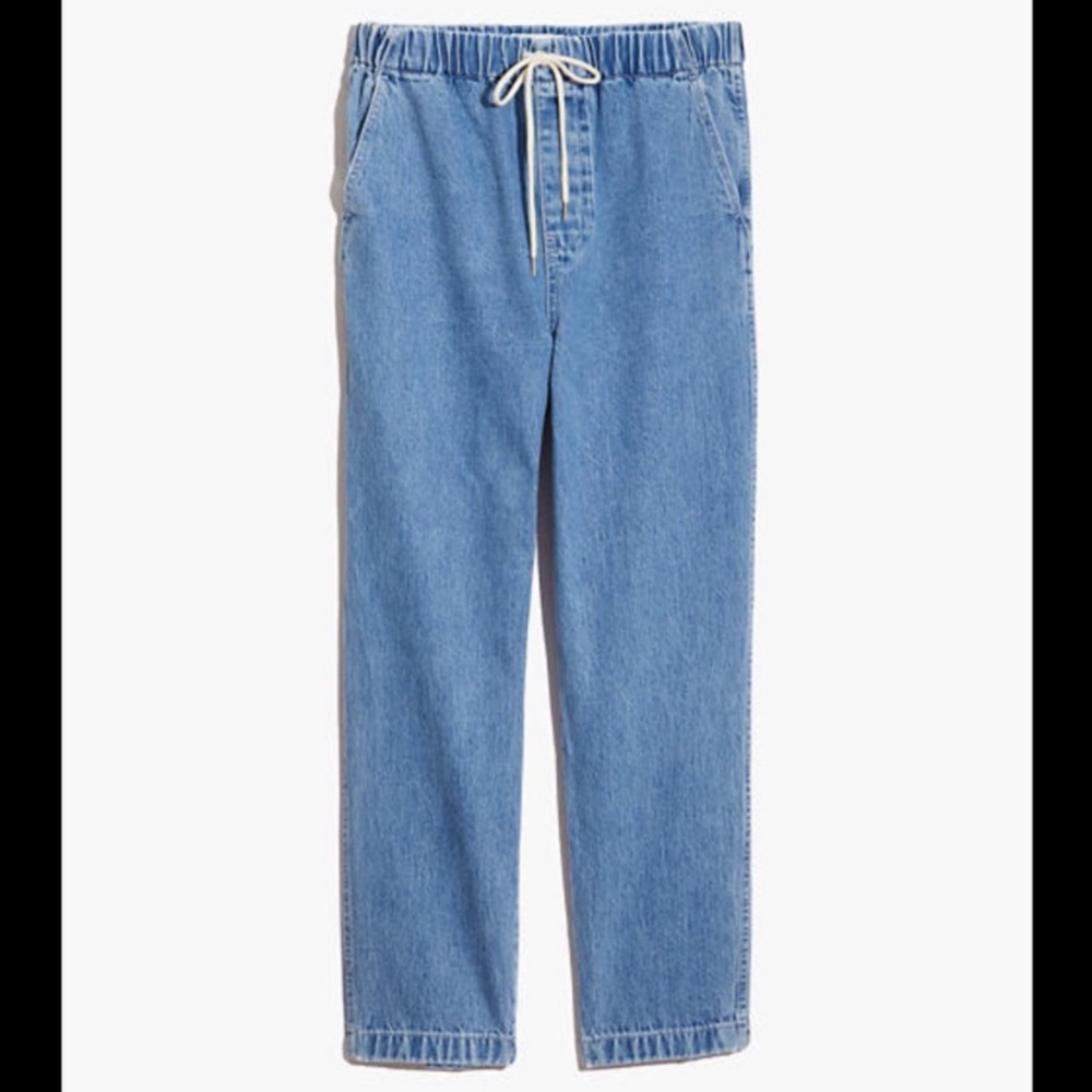 Madewell Drawstring Classic Straight Jeans Sz XL